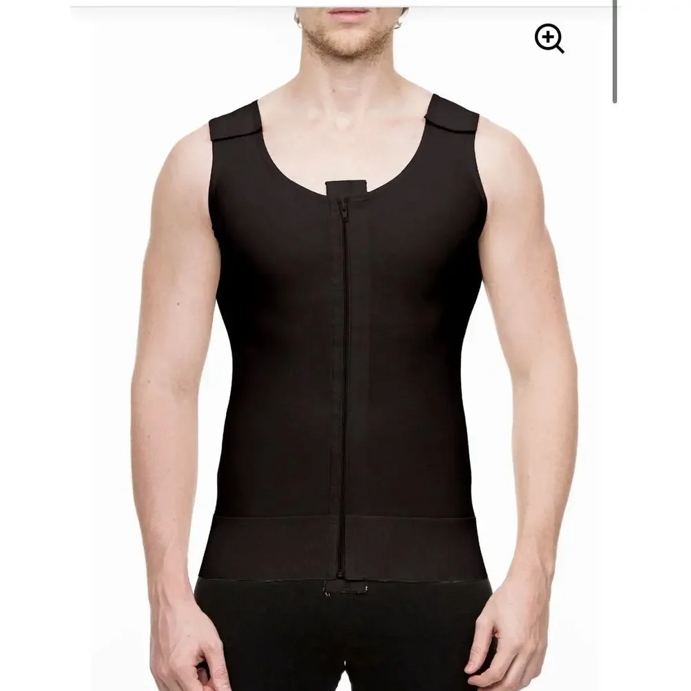 Isavela Men's Surgical Recovery Compression Tank Top Post Op Garment Large